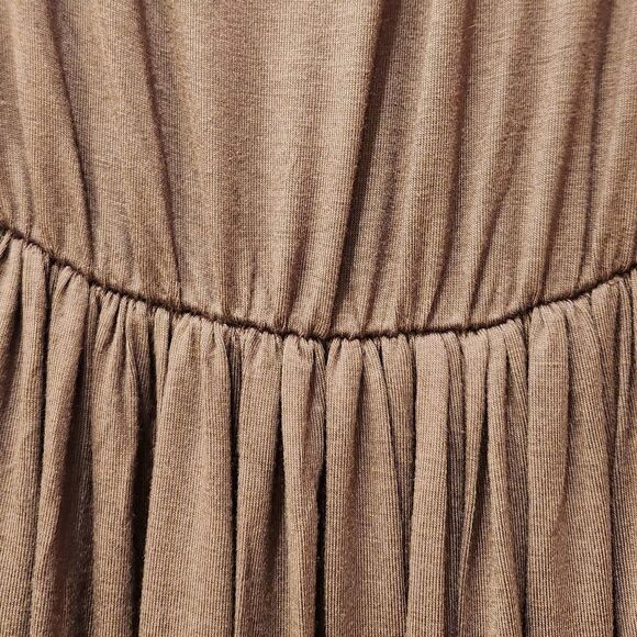 NWOT Army Green Short Sleeve Long Dress Sz S - Picture 3 of 5